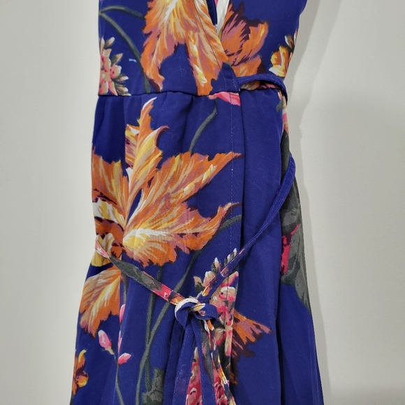 ASOS Petite Pleated Strappy Floral Maxi Wrap Dress - Picture 8 of 10